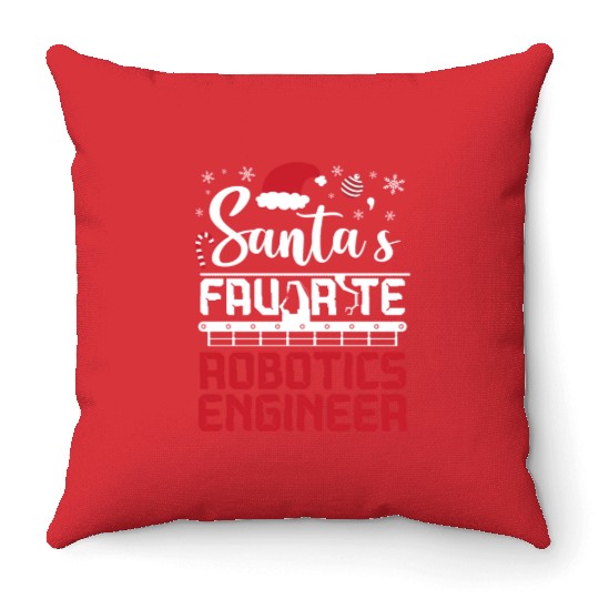 Robot Robotics Engineer Christmas Throw Pillows