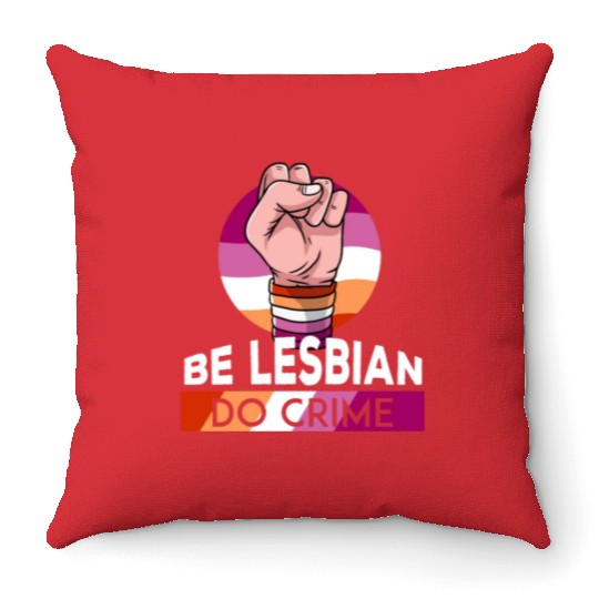 Lesbian LGBT Pride Lesbian Rainbow Flag Throw Pillows
