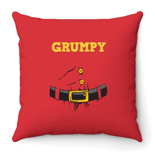 Grumpy Santa Claus - Ugly Christmas Throw Pillows