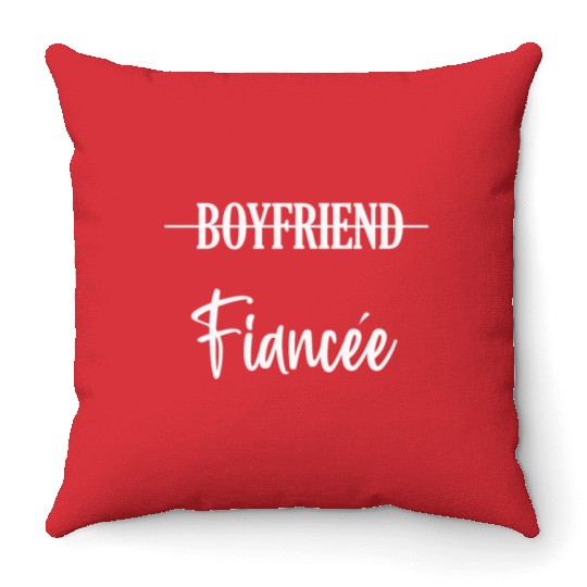 Couple Engagement Engaged Men Funny Fiancee Throw Pillows