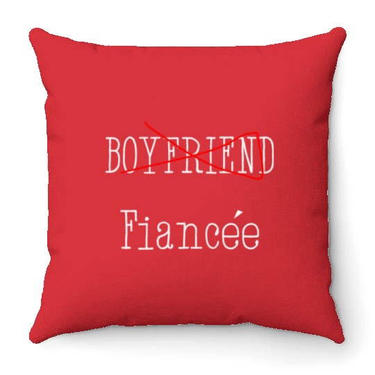 Couple Engagement Engaged Men Funny Fiancee Throw Pillows