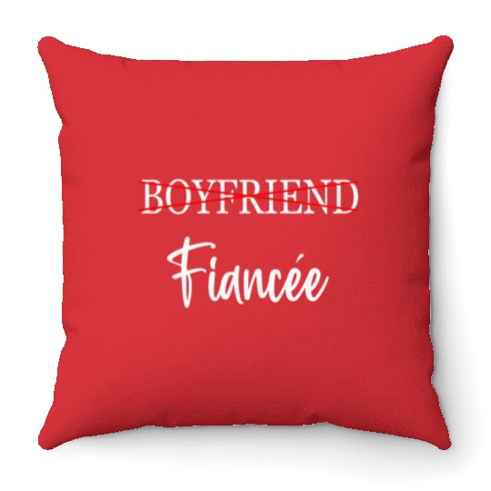 Couple Engagement Engaged Men Funny Fiancee Throw Pillows