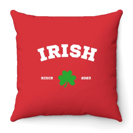 Irish Since 2023 Athletic Design Throw Pillows