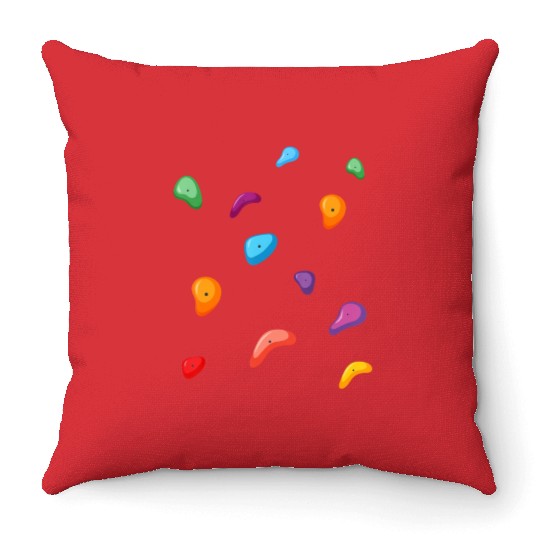 Bouldering Rock Climbing Lover Climber Outdoor Spo Throw Pillows