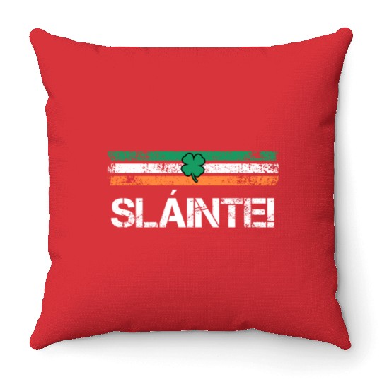 Slainte Ireland toast Throw Pillows