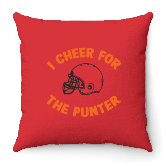 i cheer for the punter Throw Pillows