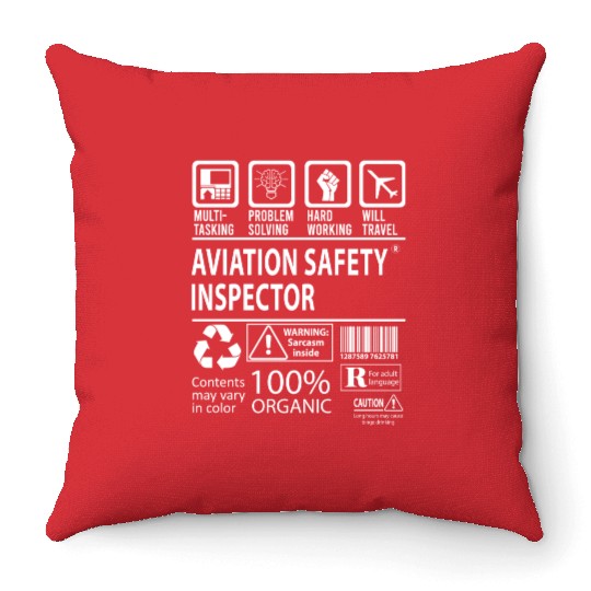 Aviation Safety Inspector Throw Pillows - Multitasking J