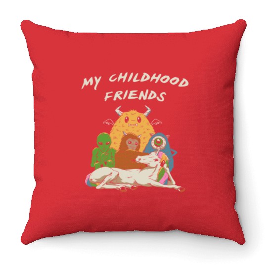 Imaginary Friends Club Throw Pillows