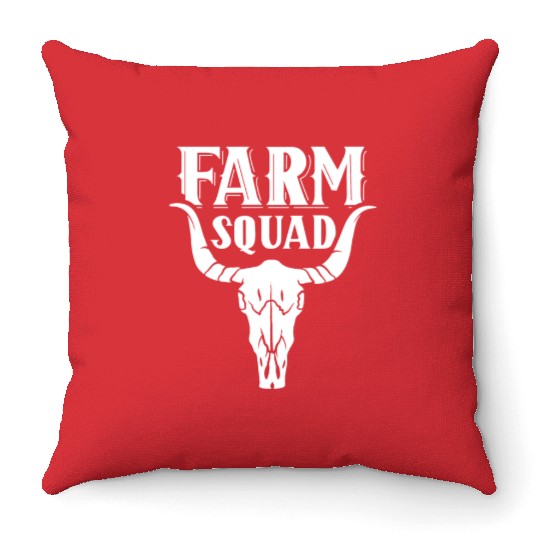 Farm Squad Farmers Ranch Farming Farmer Throw Pillows
