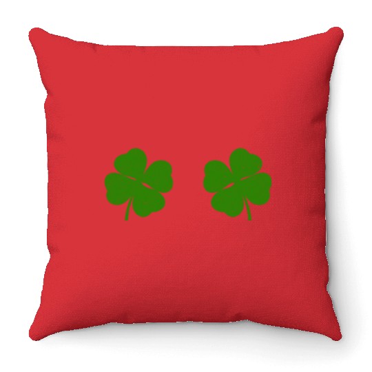 Shenanigans St Patrick's Day Shamrocks Women Throw Pillows