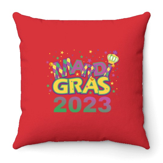 Mardi Gras 2023 Throw Pillows