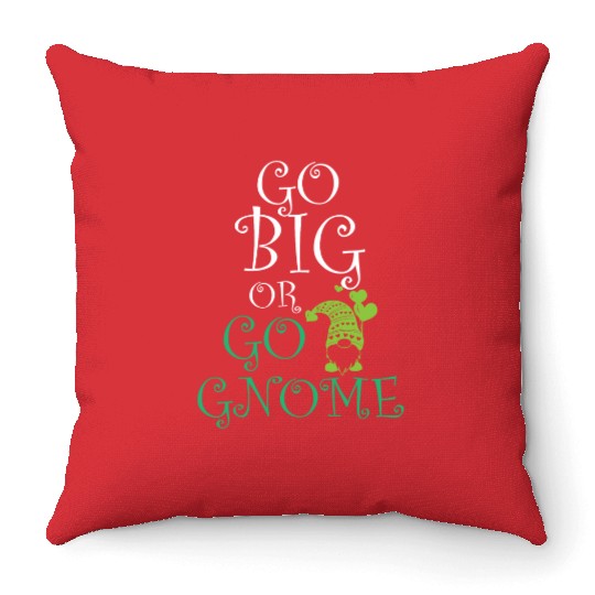 Gnomes - Gnome Collecting - Gnome Collector Throw Pillows