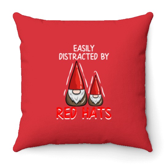 Gnomes - Gnome Collecting - Gnome Collector Throw Pillows