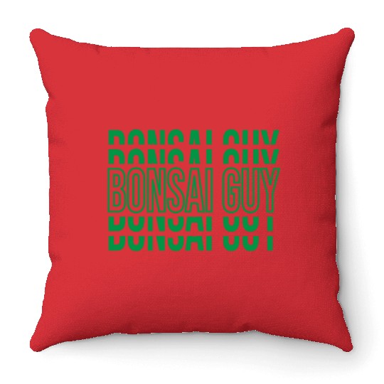 BONSAI GUY Throw Pillows