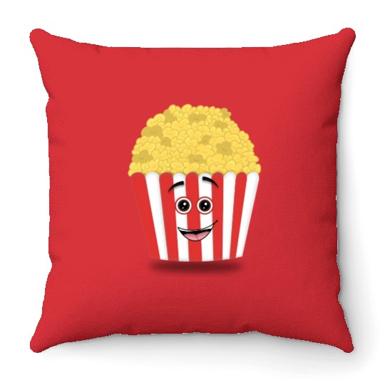 Cinema a cool popcorn Throw Pillows