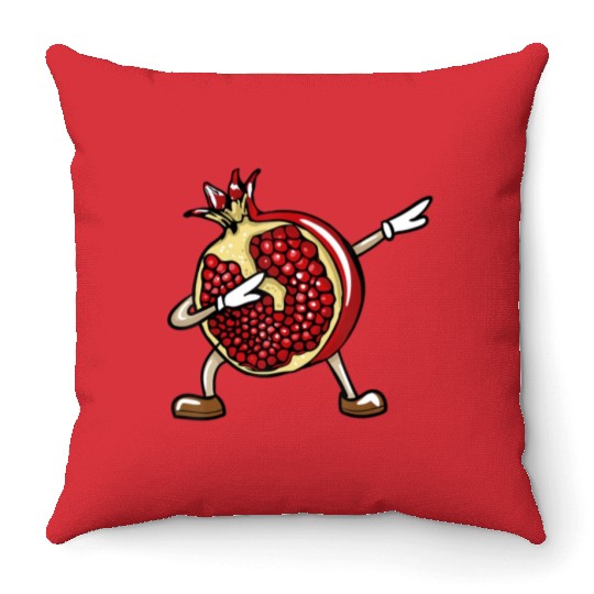 Funny Dabbing Pomegranate Lover Fruit Love Throw Pillows