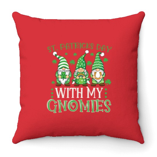 Garden Gnomes Gnome Lover Funny Gnome Gardening Throw Pillows