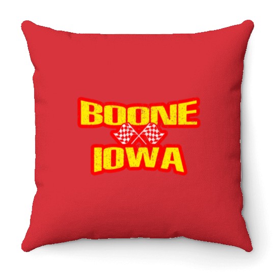 Boone Iowa IA Midwest Hobby Stock Modified Race Ca Throw Pillows