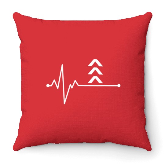 Heart beat down syndrome Awareness down right perf Throw Pillows