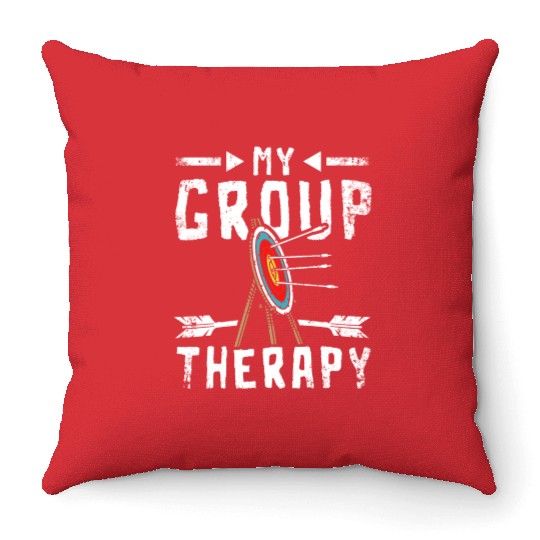 My group therapy Archery Throw Pillows