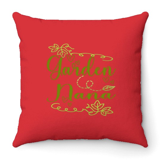 Garden Nana Throw Pillows