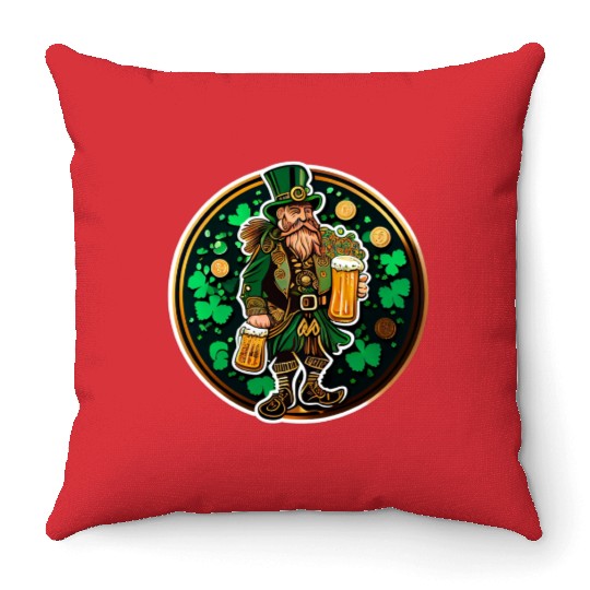 Happy St Patricks Day Throw Pillows,Lucky Throw Pillows