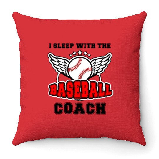 Baseball Coach Wife Professional Mom Instructor Throw Pillows