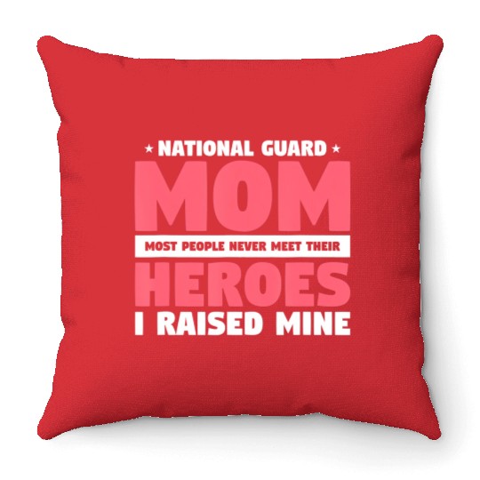 National Guard Mom Lovely Mother Family Military Throw Pillows
