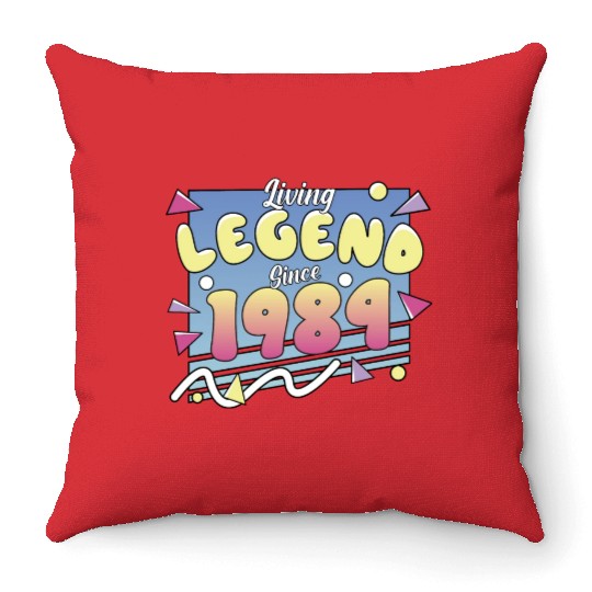 Living Legend Since 1984, 80s Themed Birthday Throw Pillows