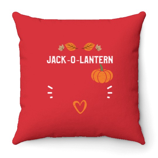 Jack-O-Lantern - Pumpkin Throw Pillows
