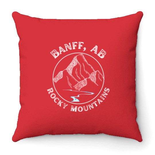 Banff Alberta Rocky Mountains Throw Pillows