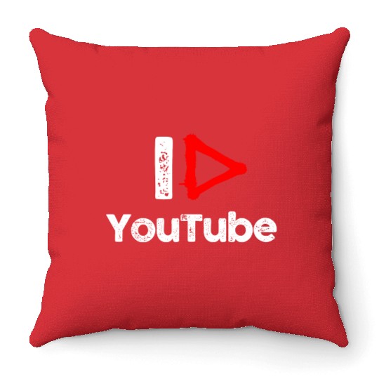 I love YouTube Throw Pillows