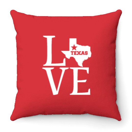 Texas Love, Texas independence ,I love Texas gift Throw Pillows