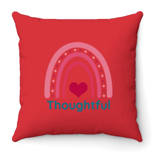 Thoughtful Viva Magenta Boho Rainbow Throw Pillows
