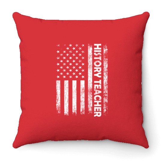 History Teacher School Teaching Student Throw Pillows