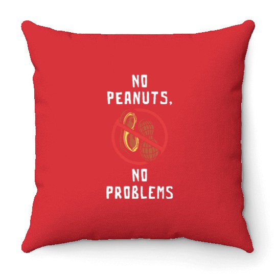 No Peanuts No Problems Peanut Allergic Throw Pillows
