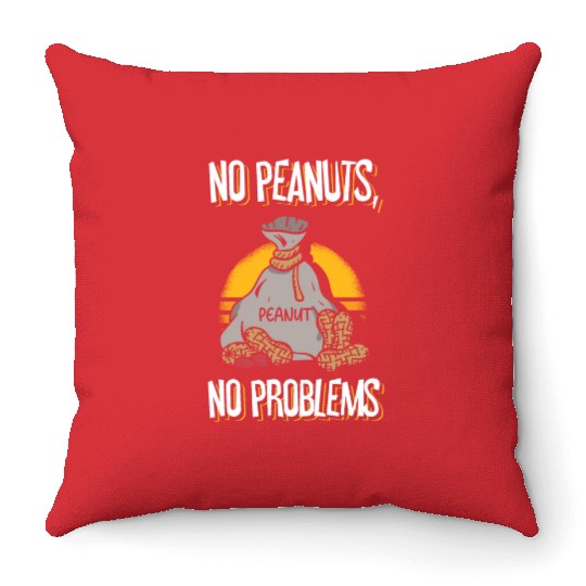 No Peanuts No Problems Peanut Allergic Throw Pillows