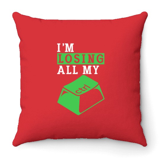 Cyber Security Computer Key Software Engineer Throw Pillows