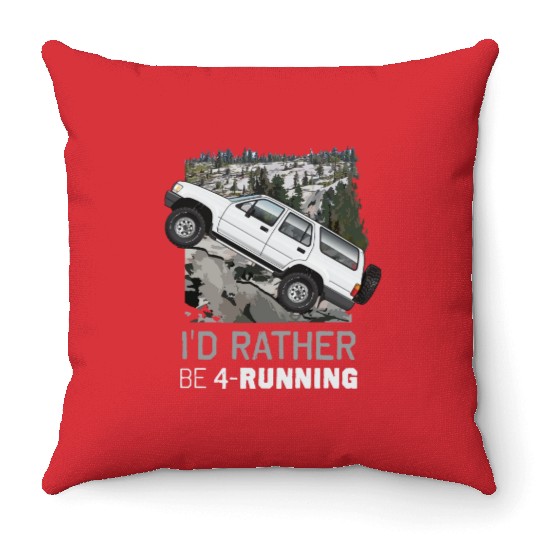 4 running White Throw Pillows