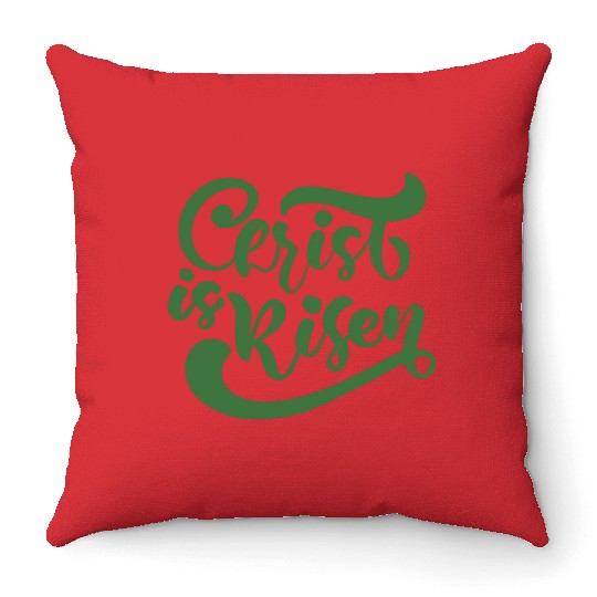He Is Risen Religious Easter Throw Pillows