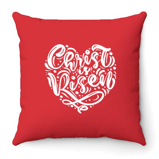He Is Risen Religious Easter Throw Pillows