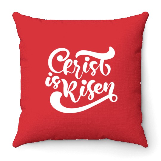 He Is Risen Religious Easter Throw Pillows