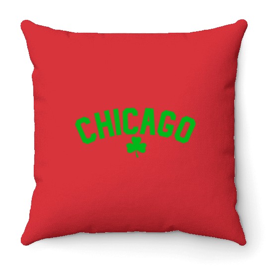 CHICAGO SHAMROCK Throw Pillows