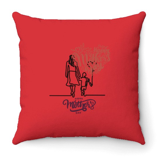 Happy mother's day Throw Pillows