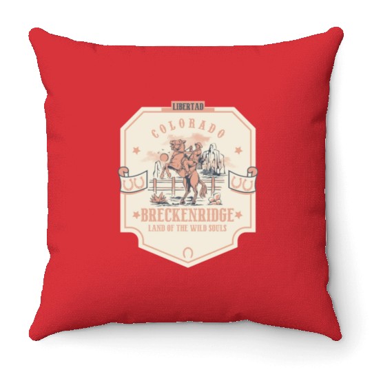 breckenridge colorado wild west town Throw Pillows