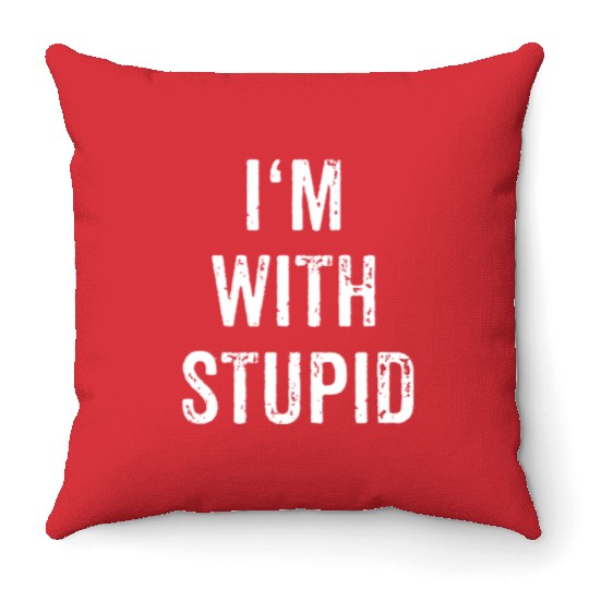 I'm With Stupid Couple Best Friend Part 1 Matching Throw Pillows