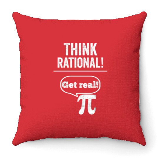 Think Rational Pi Day 2023 Math Geek Throw Pillows
