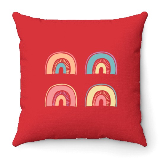 Multi Rainbow Throw Pillows