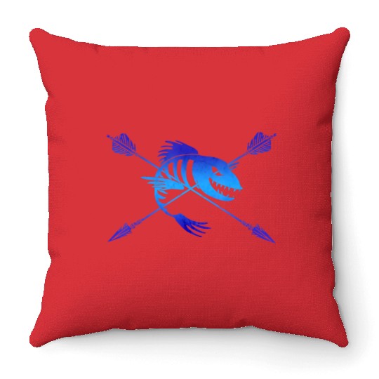 Bowfishing Bowfish Fish Bow Hunting Bow Fishing Ar Throw Pillows