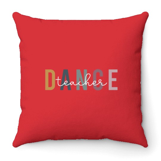 Dance Teacher Retro Throw Pillows Ballet Dance